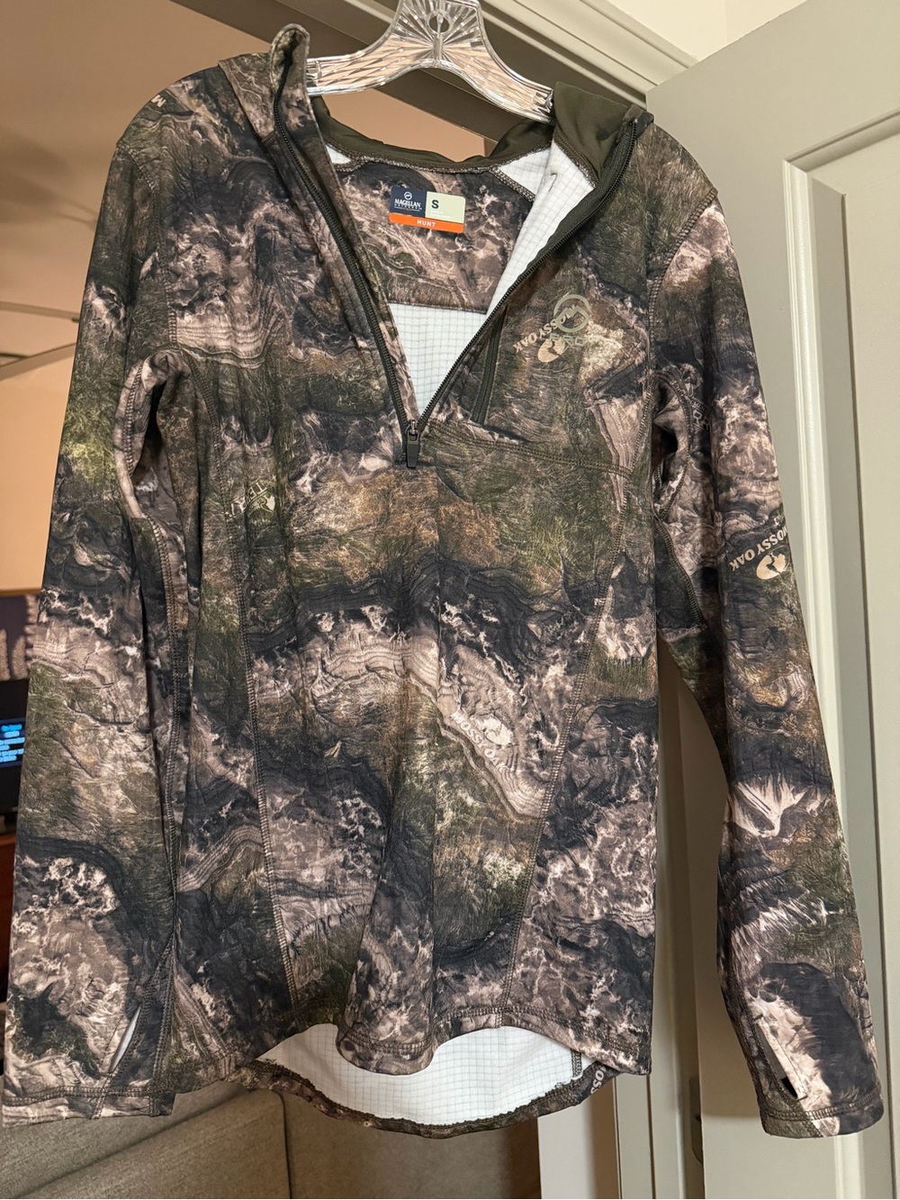 Magellan Outdoors Hunt Camo Pullover in Olive and Brown